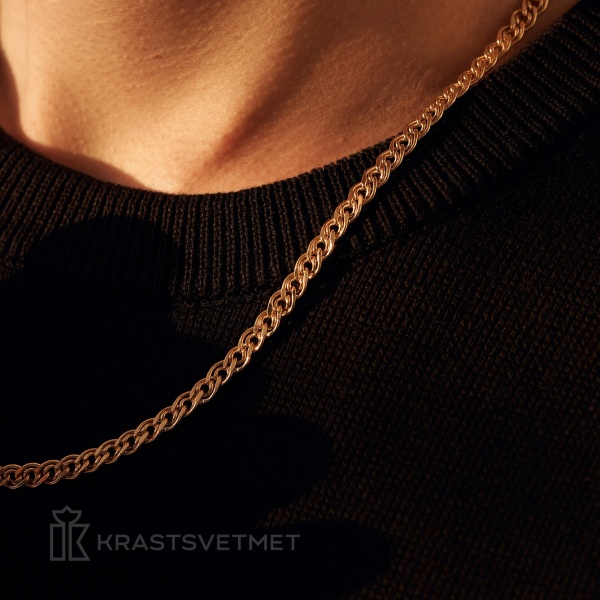 Цепь из красного золота 585, плетение «Нонна»